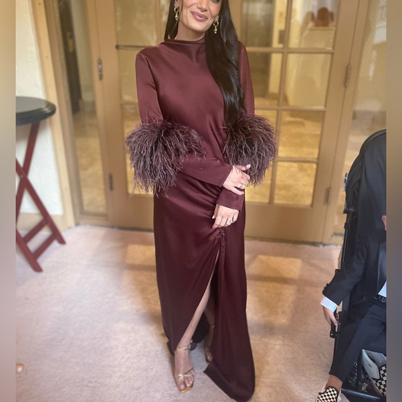 Lapointe gown. Worn once. Brown maroon - Picture 8 of 8